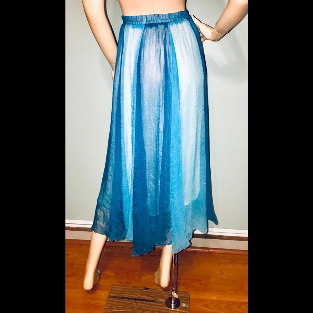 Blue Hombrè Maxi Skirt / size (S)